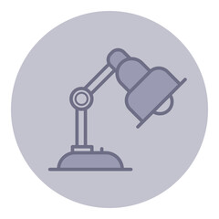 Illustration of modern desk lamp icon. Suitable for educational materials and enhancing learning environments