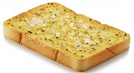 Knapperig geroosterd brood heerlijk gekruid met knoflookboter. AI Generated