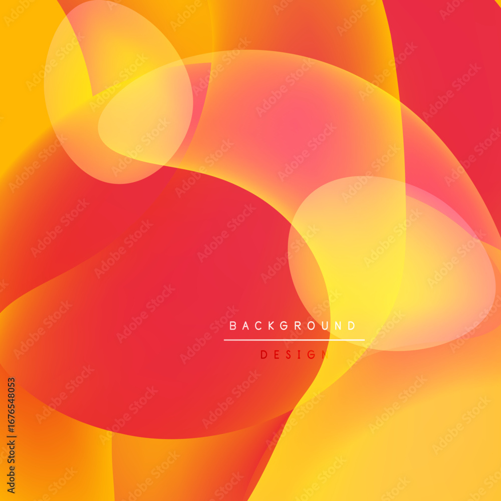 Aufkleber abstract vibrant background. overlapping shapes create warm color gradients, smooth transitions. mod