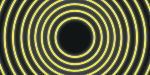 elegant abstract rotating neon circle in gold color. vector art