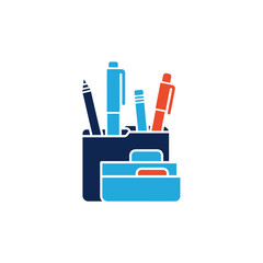 Organized stationery in a stylish folder holder.