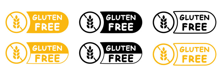 Gluten free icon. Non gluten icon, vector illustration. 100 percent gluten free. 0 percent gluten.