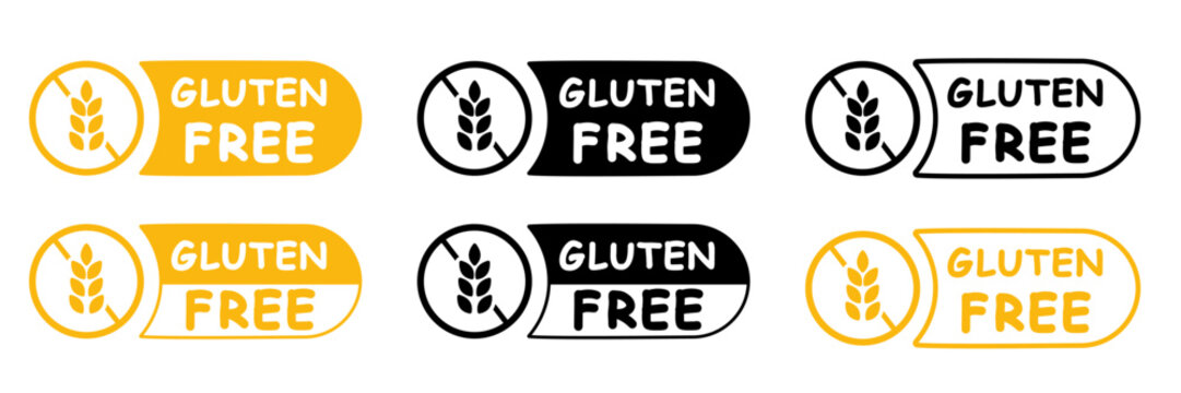 Gluten free icon. Non gluten icon, vector illustration. 100 percent gluten free. 0 percent gluten.