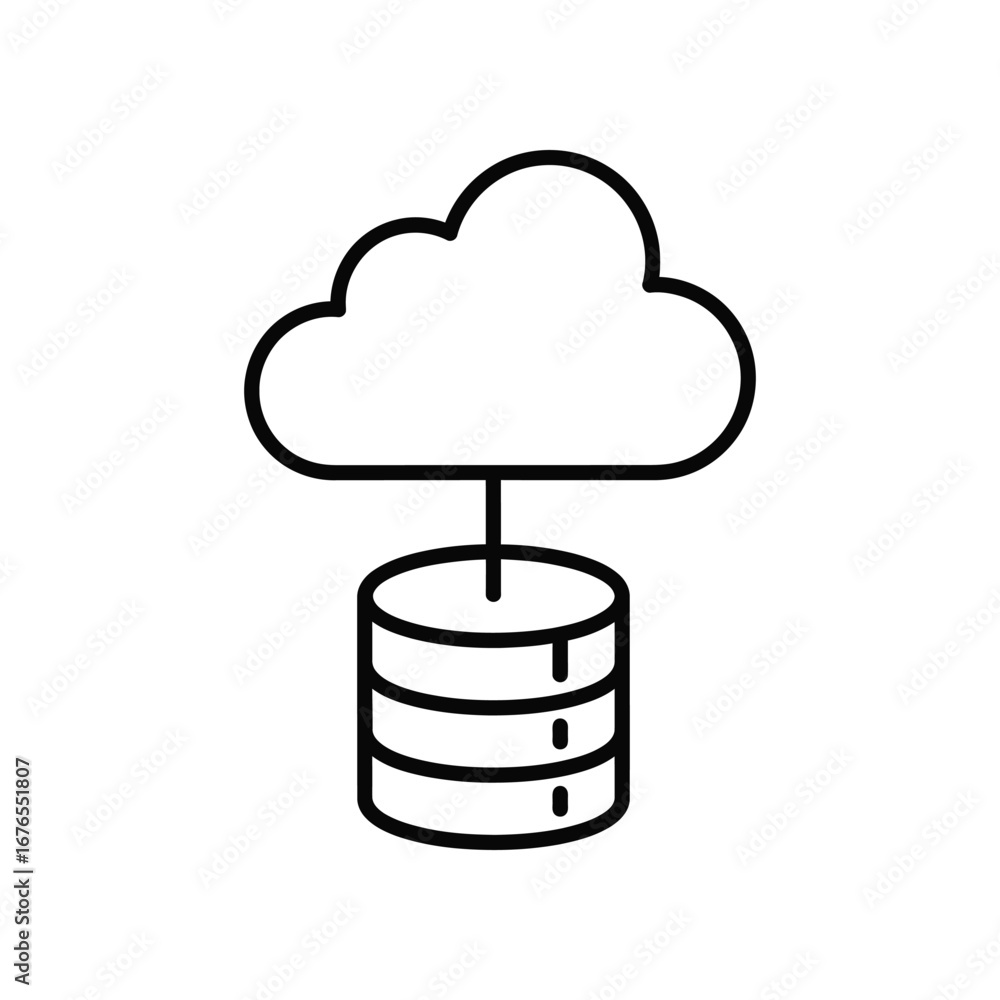 Aufkleber cloud data connectivity: an icon that showcases cloud storage and seamless data transfer for a moder