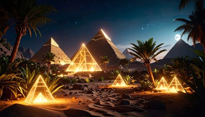 Piramidy neon 3