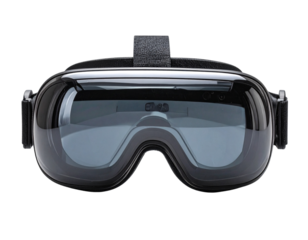  Modern Virtual Reality Headset Front View, sleek design, isolated on transparent background
