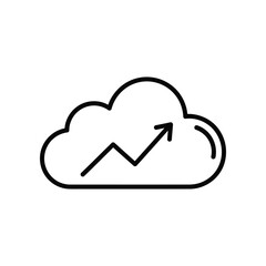 Cloud with Arrow: A graphic depicts a cloud with an upward-pointing arrow, symbolizing growth, progress, and technological advancement.