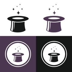 Magician Hat Silhouette Vector