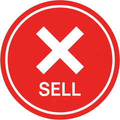 Prohibition Sign Do Not Sell - Red Circle with White X