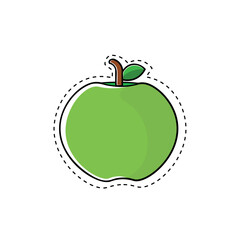 Cute Green Apple Illustration