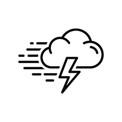 Cloud with lightning: A dynamic vector illustration captures the essence of a storm, with a cloud releasing a bolt of lightning, symbolizing power and the elements. 