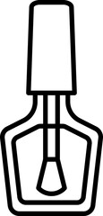 Black nail polish icon - outline