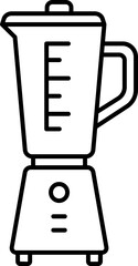 Black juicer icon - outline