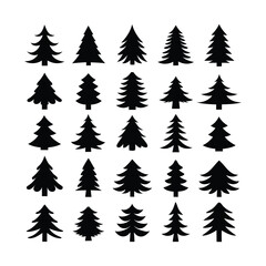 Collection of Pine Tree Silhouettes