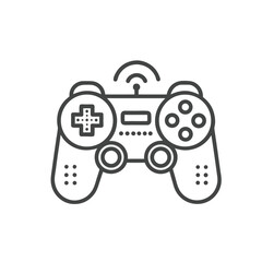 Single vector icon of a game controller, video game controller icon.