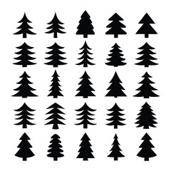 Collection of Pine Tree Silhouettes