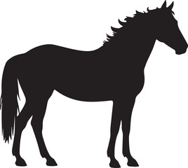 horse silhouette vector