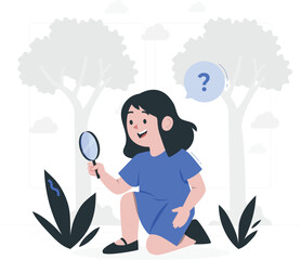 Curiosity child character design with rafiki