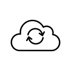 Cloud Data Synchronization: A minimalist yet impactful illustration showcasing the core concept of data synchronization, epitomizing the seamless flow of information and secure data backup.
