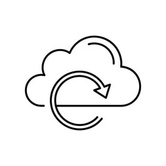 Cloud Data Sync: A symbolic graphic illustrating cloud data synchronization, representing the seamless and secure transfer of information, suitable for technology and data-driven projects.