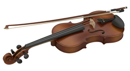 Classic Violin and Bow Musical Instrument Artistry