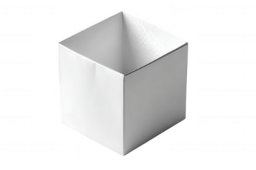 A white metal culinary ring or mold isolated on transparent background