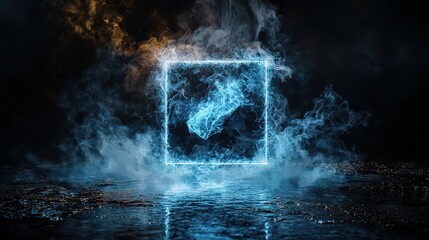 Dynamic energy burst abstract digital artwork studio environment mystical aura surreal concept for visual impact