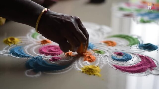 Hand made rangoli 