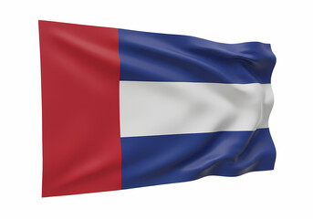 Fototapeta premium Nautical Flag Red White and Blue International Code Flag Detailed Visual on transparent background