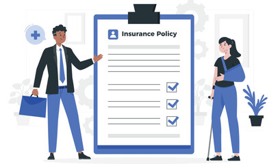 Rafiki character injury illustration in cmyk