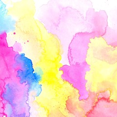 Obraz premium Abstract watercolor background of vibrant colors