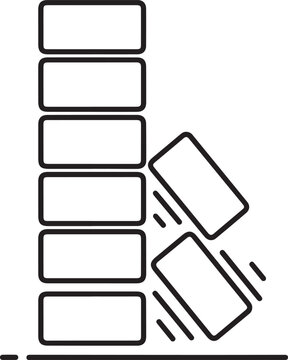 falling blocks black and white clip art preview