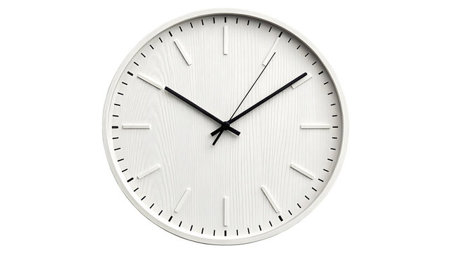 Minimalist wall clock with no numbers transparent background
