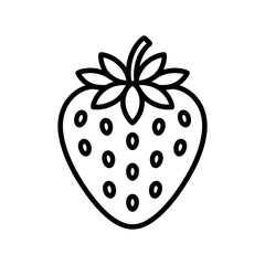 A strawberry illustration vector style coloring page