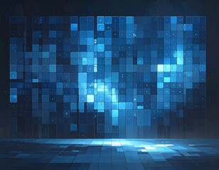 Abstract digital wall display