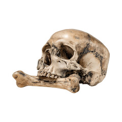 Human skull and bone anatomy halloween skeleton death head cranium bone
