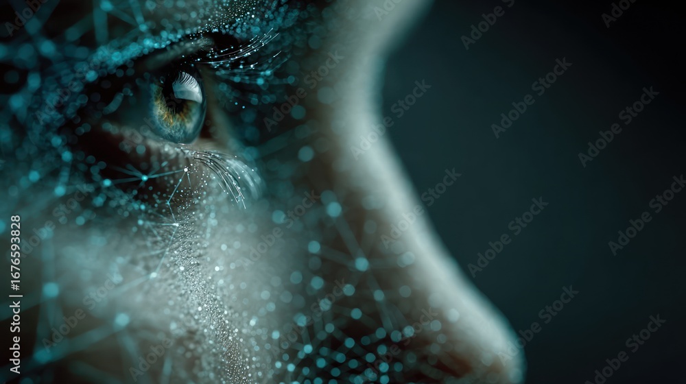 Poster exploring digital transformation analyzing the future of human-machine interaction in technology dig