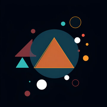 Trendy triangles lines, round elements and circles. Vector Illustration For Wallpaper, Banner, Background, Card, Book Illustration, landing page