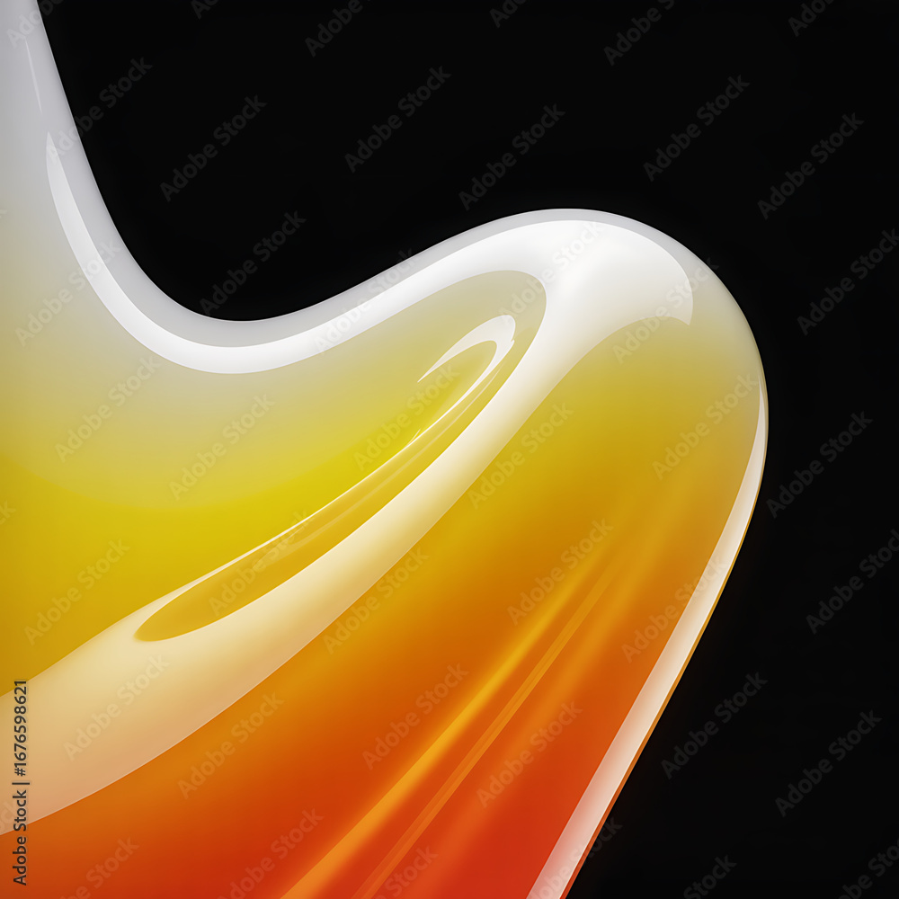 Poster captivating smooth gradient wave with elegant white highlights creates a modern, dynamic abstract fl