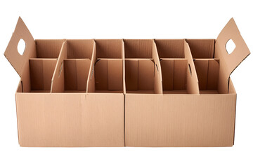 Empty Cardboard Bottle Carrier Box