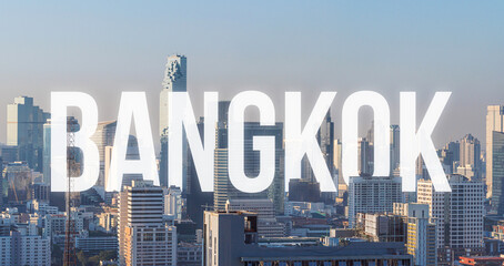 Bangkok city in the morning, Bangkok city banner backgrounds