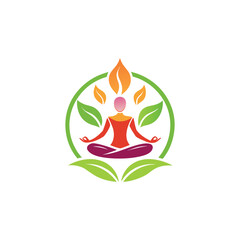 yoga logo design vector 
