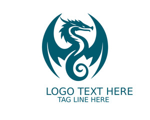 Obraz premium Dragon Logo Design Vector