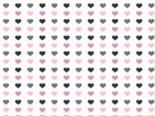 A charming grid of pink and black hearts on white — sweet, playful, and perfect for Valentine’s Day, love-themed designs, or modern romantic backgrounds with bold contrast.