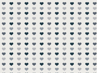 A subtle grid of gray hearts in varying tones on white — elegant, minimalist, and perfect for romantic, modern, or sophisticated design backgrounds with gentle charm.