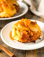 Apple cake dessert, sweet and warm