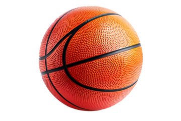 Orange Basketball on Black Background Classic Sport Equipment