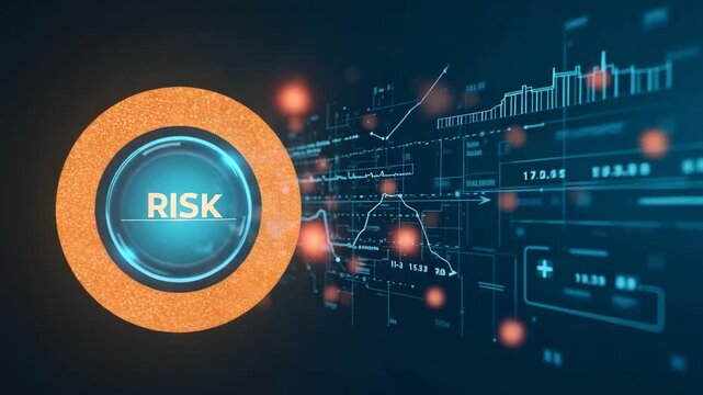 Business Risk Perception: Analyzing Market Uncertainty and Operational Hazards with Quantitative Data - Visual Graphic for Stock Photo