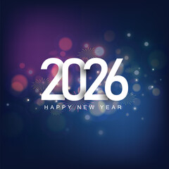 Happy new year 2026 background with Fireworks and bokeh