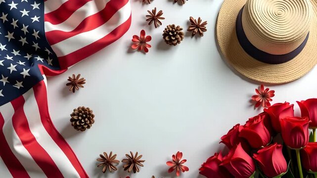 Timeless Memorial Day visual narrative showcasing iconic symbols and dignified arrangements with meticulous design and refined imagery suited for premium photo stock in  Photo Stock  Concept  and empt